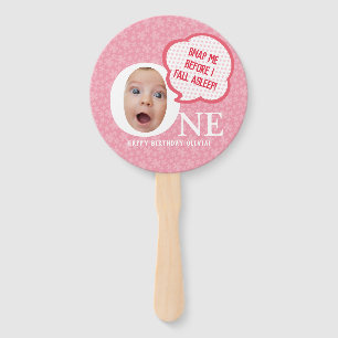 Fun Baby Girl Photo Collage Personaliz  Hand Fan