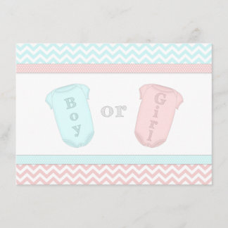 Fun Baby One Piece Gender Reveal Party Invitation