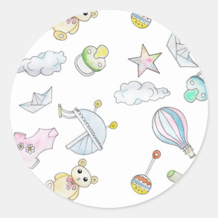Fun Baby Things Classic Round Sticker