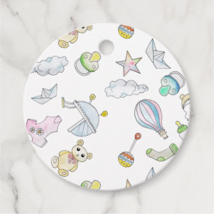 Fun Baby Things Favour Tags