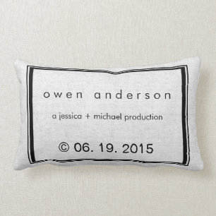 Fun Baby's Name Born Date Parents' Names Custom Lumbar Pillow