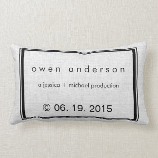 Fun Baby's Name Born Date Parents' Names Custom Lumbar Pillow