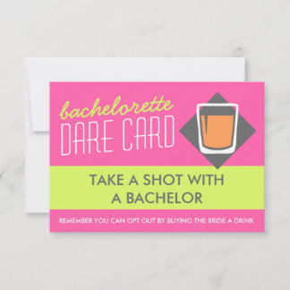 Fun Bachelorette DARE carte de jeu - prendre un co
