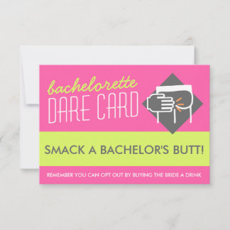 Fun Bachelorette DARE carte de jeu - smack a butt