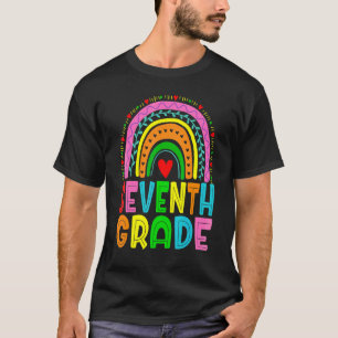 Fun Back To School Rainbow Seventh Grade First Day T-Shirt