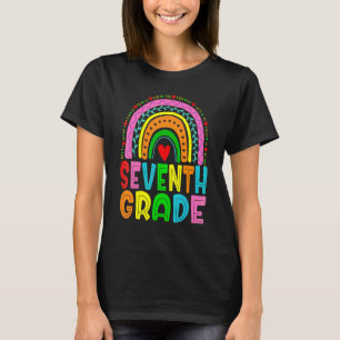 Fun Back To School Rainbow Seventh Grade First Day T-Shirt