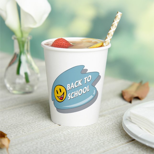 Fun Back to School Smiley Face  Paper Cups (Creator Uploaded)