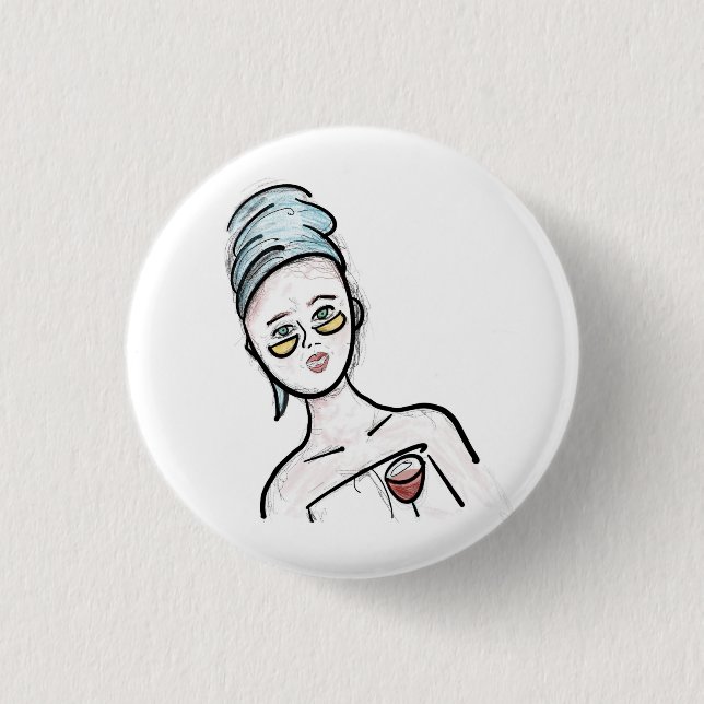 Fun, badge, pin, button, friday night in theme 1 inch round button (Front)