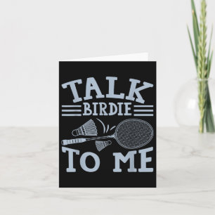 Fun Badminton Player Match Game Joke  Card