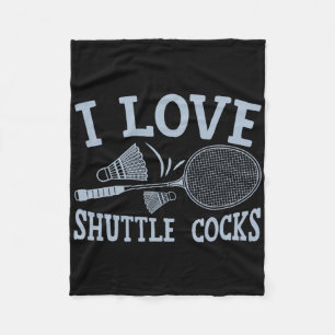 Fun Badminton Player Match Game Joke Fleece Blanket