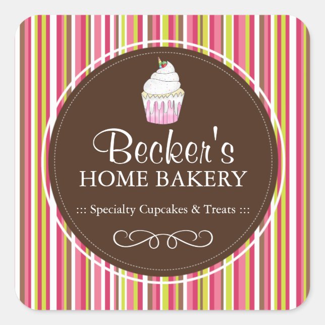 Fun Bakery Packaging Stickers (Front)