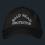 Fun Bald Head Protector Device Embroidered Hat<br><div class="desc">Fun hat with "Bald Head Protector" text. Hat = Bald Head Protector.</div>