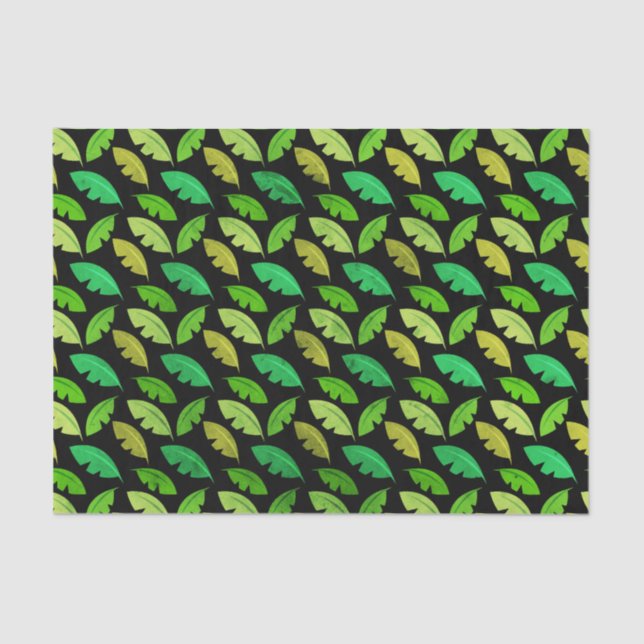 Fun Banana Leaf Tropical Birthday Party Pattern Tissue Paper (Front)