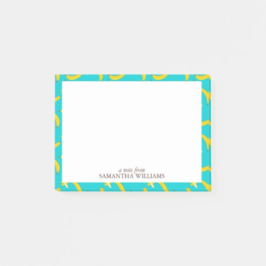 Fun Bananas Pattern Personalized Post-it Notes