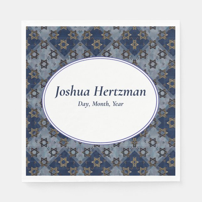 Fun Bar Mitzvah Mazel Tov Napkin (Front)
