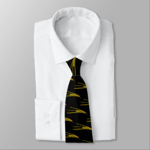Fun Barley Pattern Black Tie