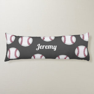 fun baseball add any name or text sports themed body pillow