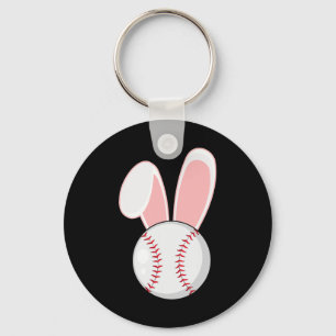 Fun Baseball Bunny Easter Kids Boys Toddler  Keychain