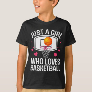 Fun Basketball Art For Girl Women College Basketba T-Shirt