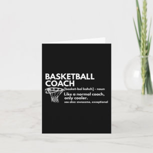 Fun Basketball Coach Definition Coaching Gift Card