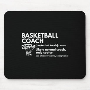 Fun Basketball Coach Definition Coaching Gift Mouse Pad