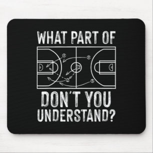 Fun Basketball Coach Design Men Women Ball Game Tr Mouse Pad