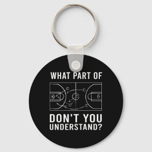 Fun Basketball Coach For Men Women Tactic Diagram  Keychain