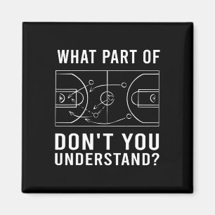 Fun Basketball Coach For Men Women Tactic Diagram Magnet