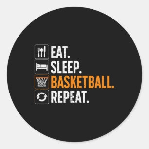 Fun Basketball For Men Women Team Sport Basketball Classic Round Sticker