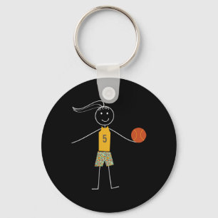 Fun  Basketball Girls Basketball Player  Keychain