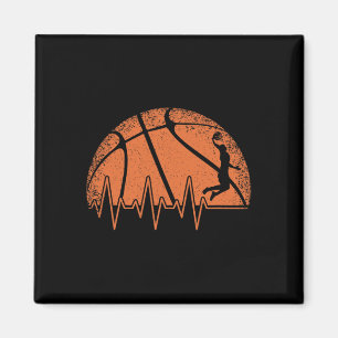 Fun Basketball Heartbeat Basketball Player  Magnet