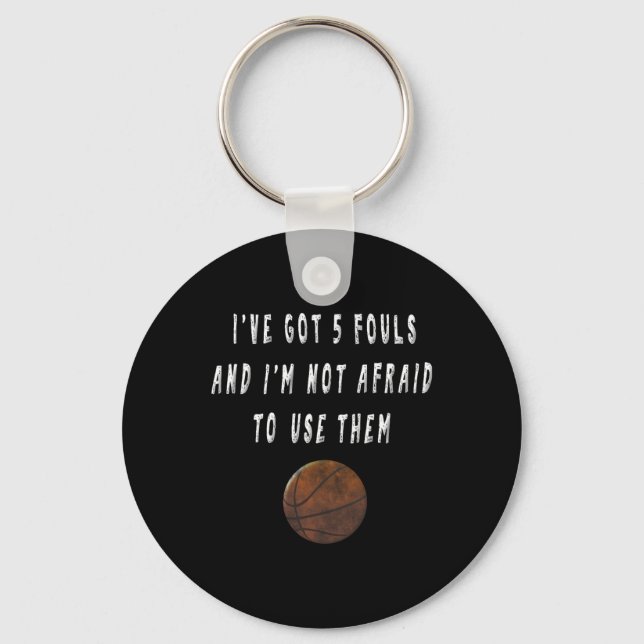 Fun Basketball Player  Trash Talking Tees Coach Gi Keychain (Front)