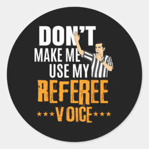 Fun Basketball Ref Hoops - Basketball Referee Classic Round Sticker