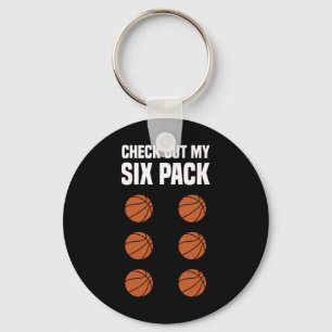 Fun Basketball Six Pack Basketball Player Keychain