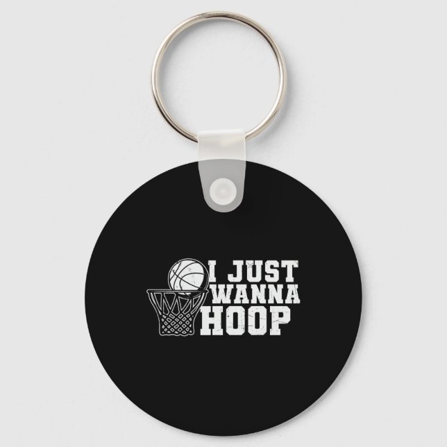 Fun Basketball Tee Quote Sayings Graphic  Keychain (Front)