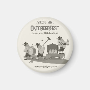 fun Bavarian Musician invite to Oktoberfest Napkin Magnet