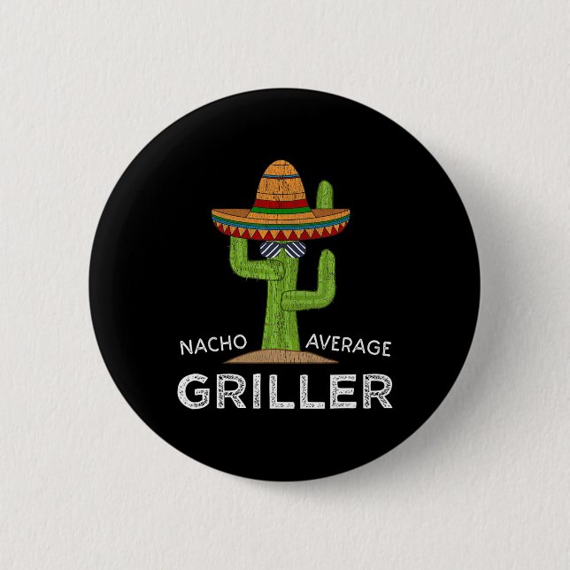Fun Bbq Grill Lover Humour Griller Saying Funny Gr 2 Inch Round Button (Front)