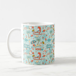 Fun Beach, coastal Christmas Coffee Mug