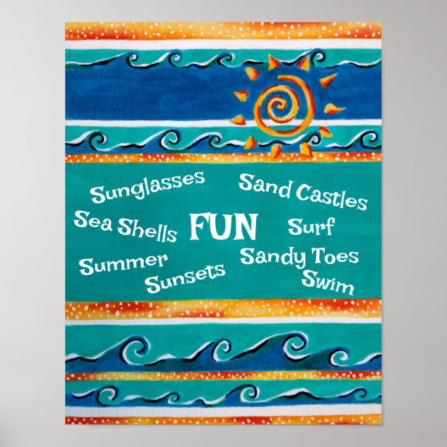 Fun Beach Home Poster (Front)