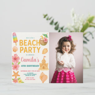 Fun Beach Party Anniversaire Invitation & Décor