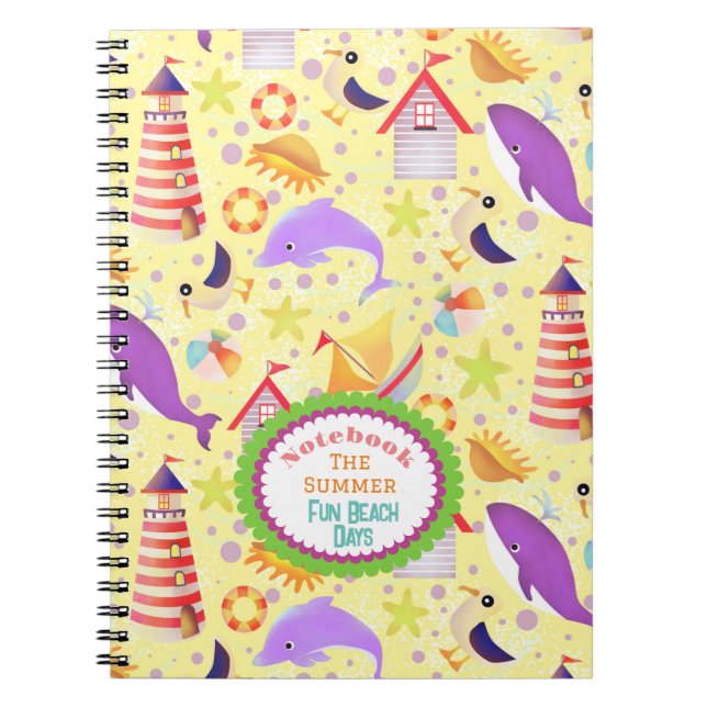 Fun Beach Yellow Notebook (Front)