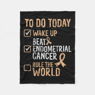 Fun Beat Endometrial Cancer Rule The World Survivo Fleece Blanket