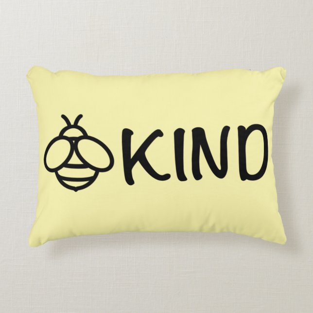 Fun Bee Kind graphic bee design inspirational  Accent Pillow (Front)