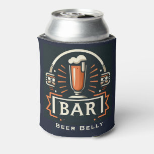 Fun Beer Belly Bar, Beer Mug Logo Personalized Can Cooler