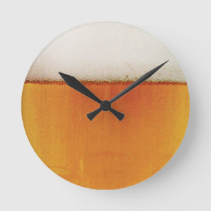 fun beer round clock