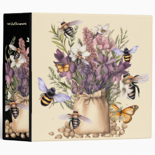 Fun Bees Butterflies and Flower Seeds Binder