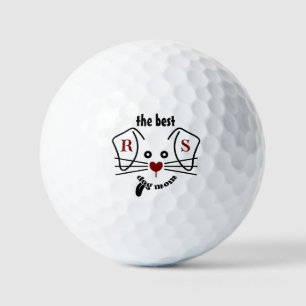 Fun Best Dog Mom Custom Monogram    Golf Balls