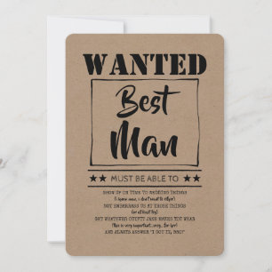 Fun Best Man Groomsman Proposal Invitation