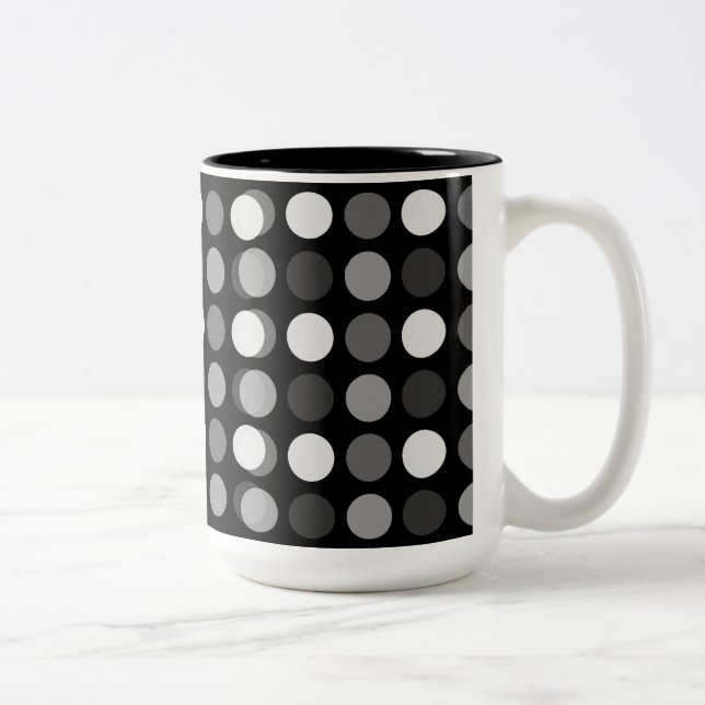Fun Big Dots Two-Tone Coffee Mug (Right)