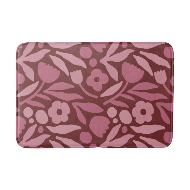 Fun Big Flower Bold Colour Bath Mat (Front)